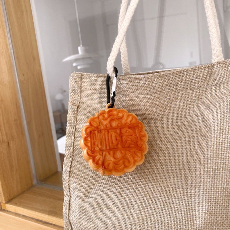 Vỏ Bảo Vệ Hộp Sạc Tai Nghe Airpods 1 2 Pro 3 Apple bluetooth Không Dây Hình Bánh Trung Thu Sáng Tạo