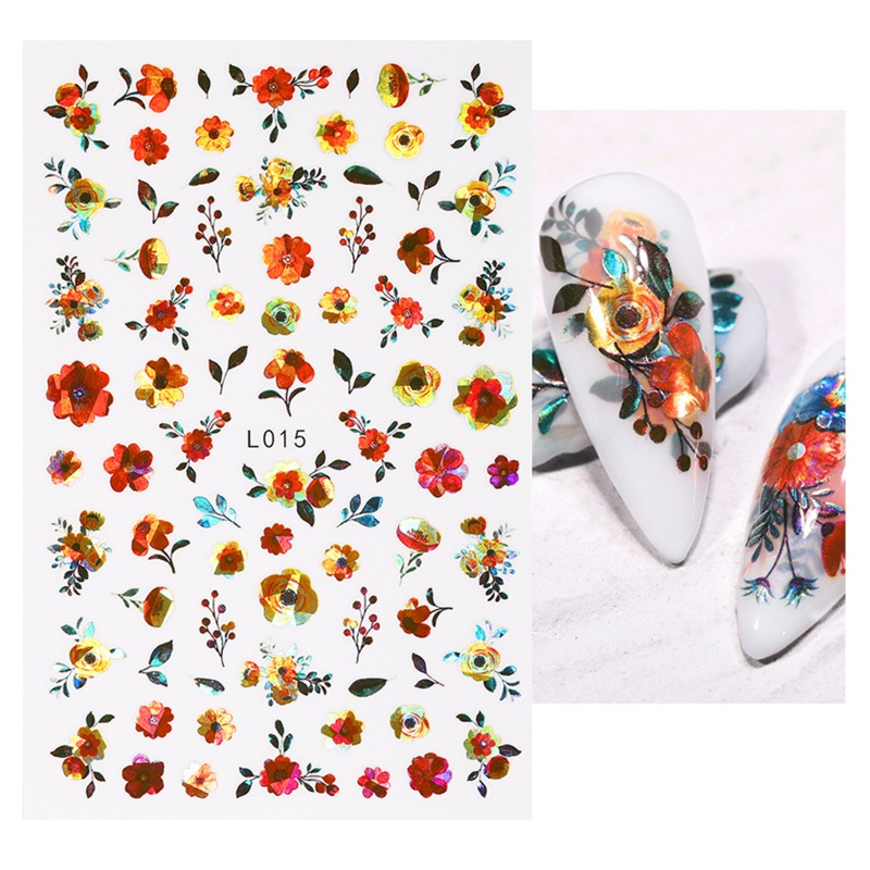 Miếng Dán Trang Trí Móng Tay 3D Hình Hoa Lá Cho Nữ