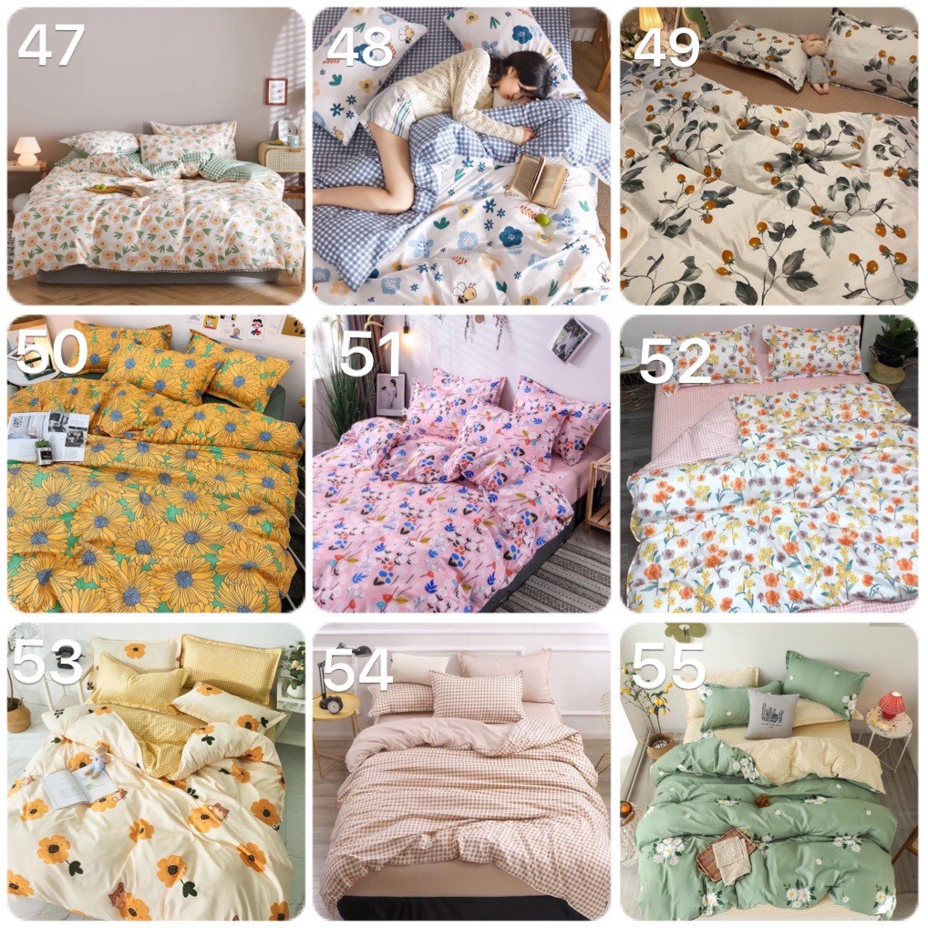 Bộ Chăn Ga Gối Cotton poly  Mới Nhất 2020 ( nhiều mẫu). Nhắn tin cho shop mẫu mình đặt nhé