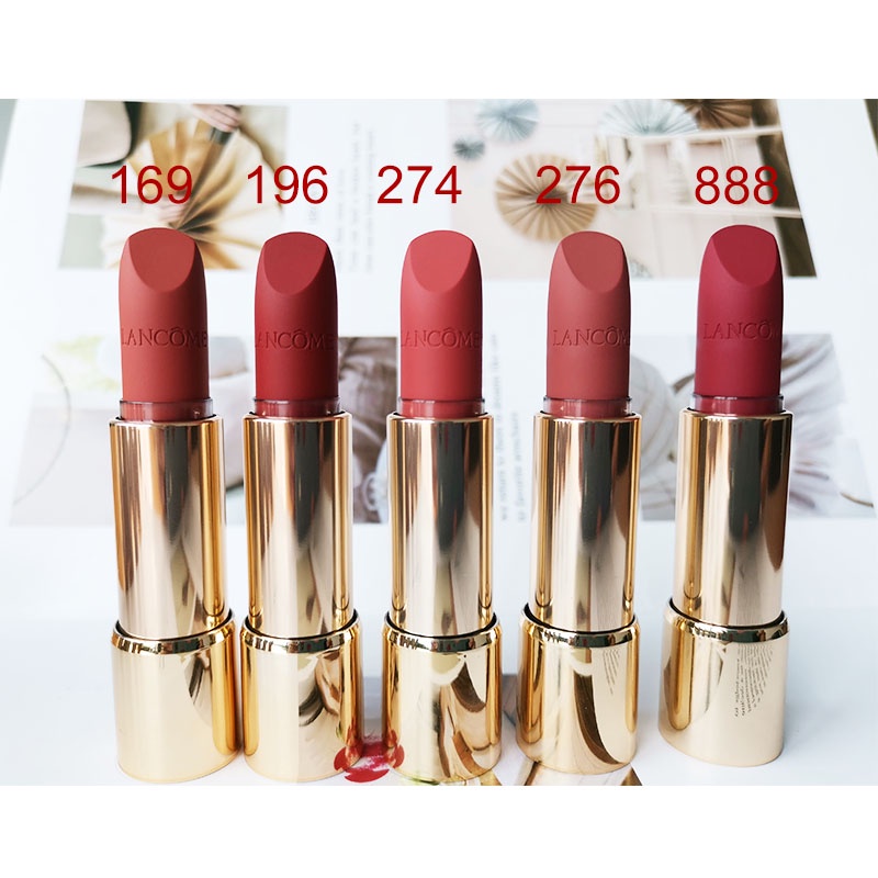 Son môi Lancome 274/196 /888 1.6G màu nhung đen vàng dưỡng ẩm linh hoạt cho nữ