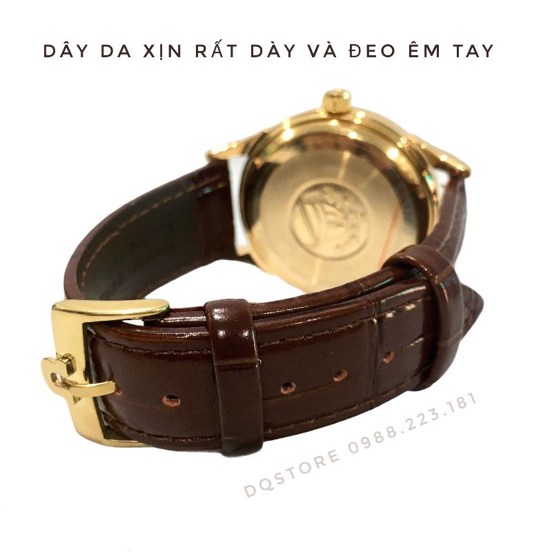 Đồng hồ nam O.MEGA, dòng cổ điển hot nhất hiện nay, dây da cao cấp, kính cong, chống nước, bảo hành 1 năm | BigBuy360 - bigbuy360.vn