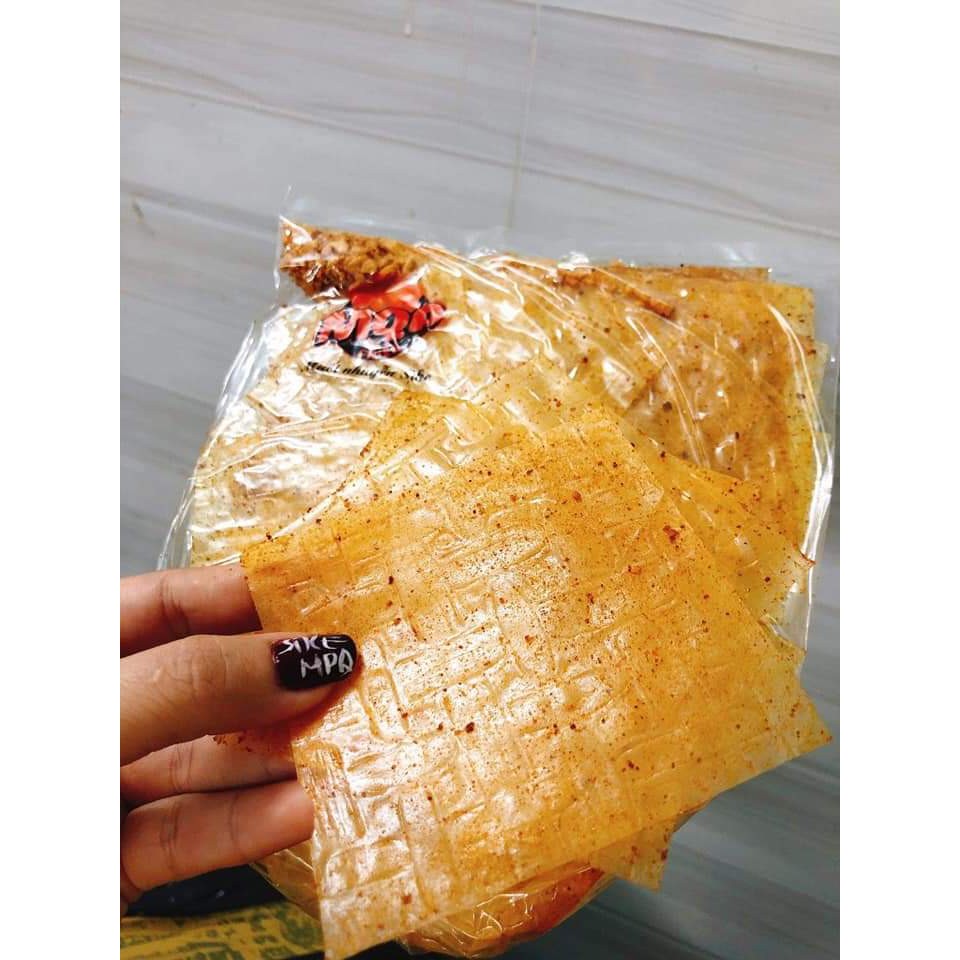 10 gói Bánh tráng muỗi nhuyễn siêu cay đậm vị nhà Mlem Food.( 1 gói 50g)