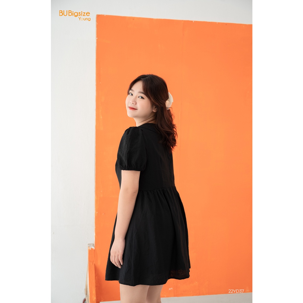 Đầm babydoll thiết kế cúc dọc thân BIGSIZE (55kg đến 95kg) - 22YD37 - BU Bigsize Young