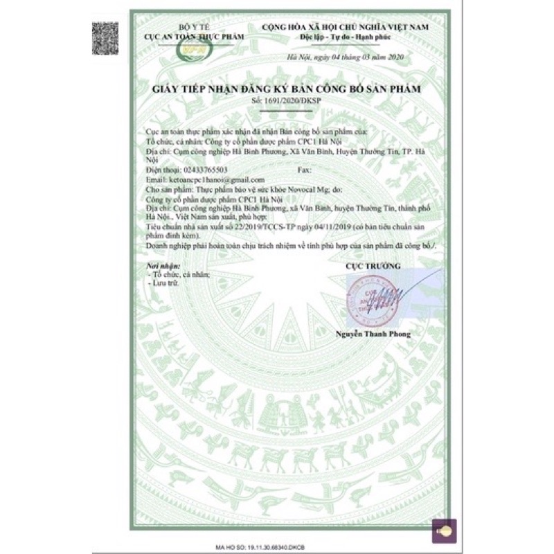 Novocal Mg– Hộp 30 ống bổ sung canxmagie hữu cơ nguyên liệu pháp không gây táo bón