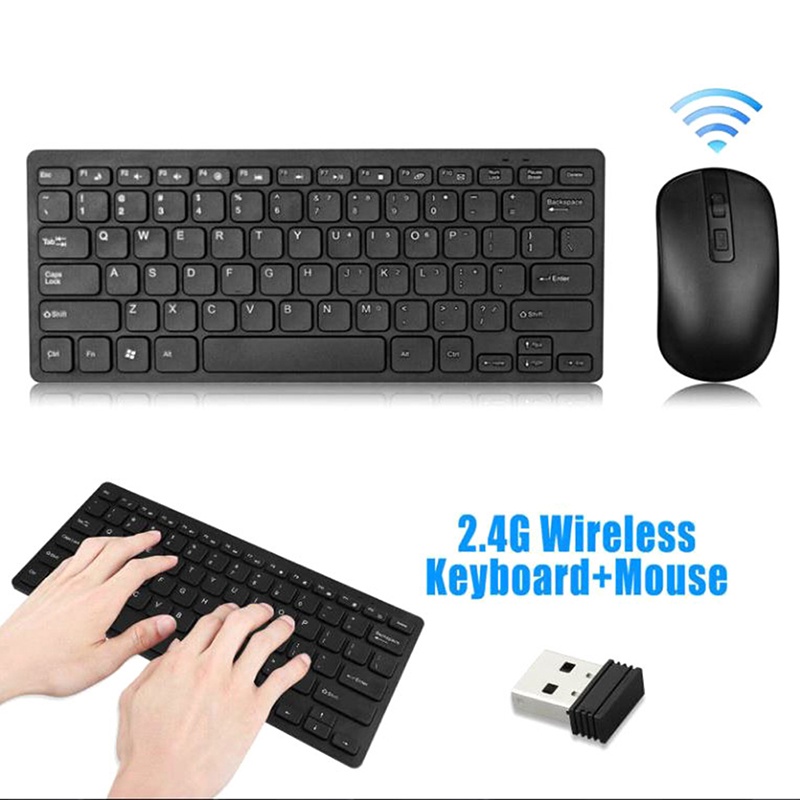 Combo bàn phím và chuột không dây USB 2.4GHZ cho Laptop PC