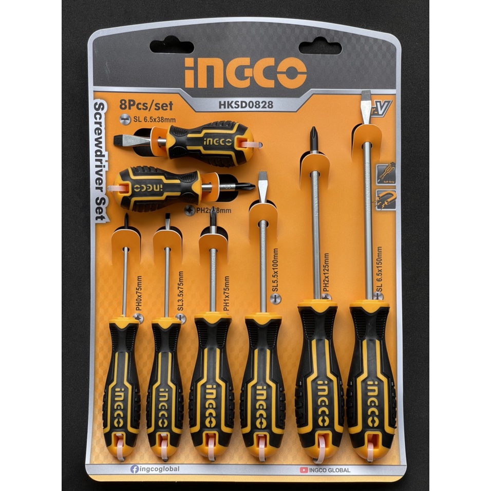 Bộ 8 tua vít đa năng Ingco HKSD0828