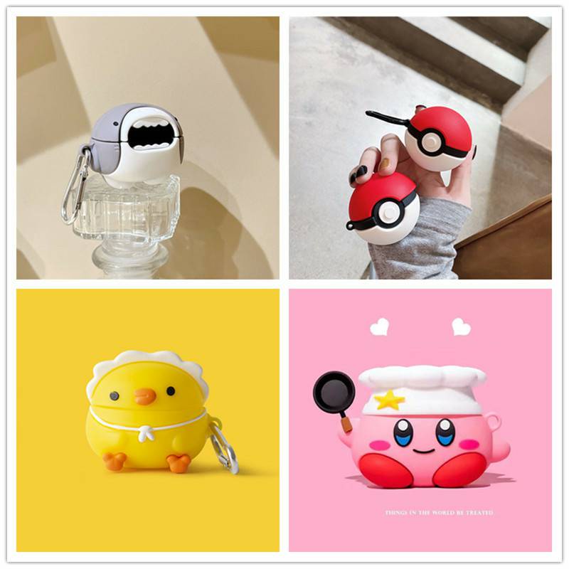 AH07 Baseus WM01 CASE / WM02 CASECASE New Silicone Case  Cute  Cartoon Cover Dust-proof Protective Case for WM01 Case WM02 case