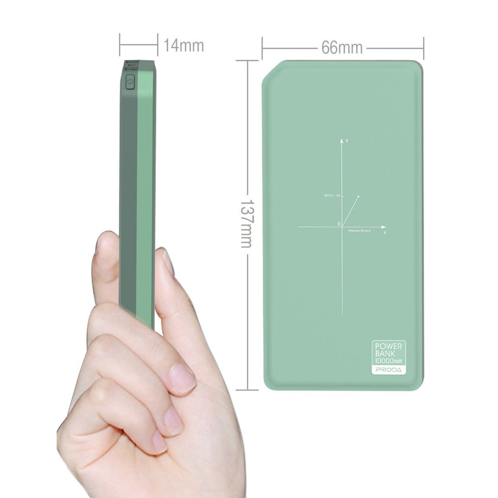 Pin - Kiêm Sạc Không Dây Chính Hãng QI-10000mAh SẠC CHO IPHONE