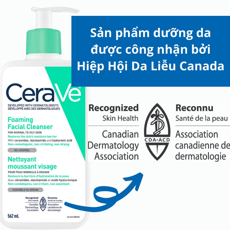 [BILL CANADA-MỸ] Sữa rửa mặt Cerave da dầu Foaming Facial Cleanser/Hydrating Cleanser - sửa rửa mặt Cerave 87 355 473ml | BigBuy360 - bigbuy360.vn