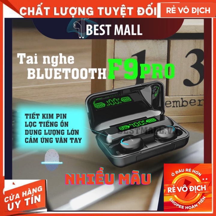 Tai nghe Bluetooth 5.0 Amoi F9 Pro Max Cảm Ứng Bản Quốc Tế 2022 | pin cực trâu,chất âm cực hay,nghe nhạc cực hay