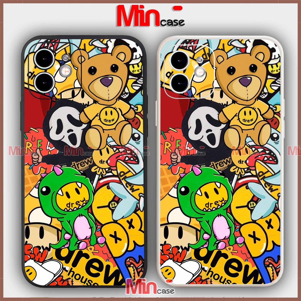 Ốp lưng iPhone Drew cạnh viền vuông silicon mềm dẻo bảo vệ camera cho iphone 6/6s/7/8/X/XS/XR/11/12/13 Pro Plus Max