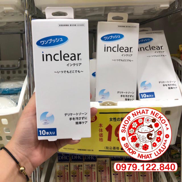 Đũa Thần Dung dịch vệ sinh inclear ( hộp 10 ống) Nhật bản