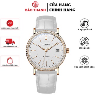 Đồng Hồ Nữ LOBINNI No.026-4 Chính Hãng BH 24T Chịu Nước 50m Kính Chống Xước Dây Da Cao Cấp (Máy Cơ Tự Động)