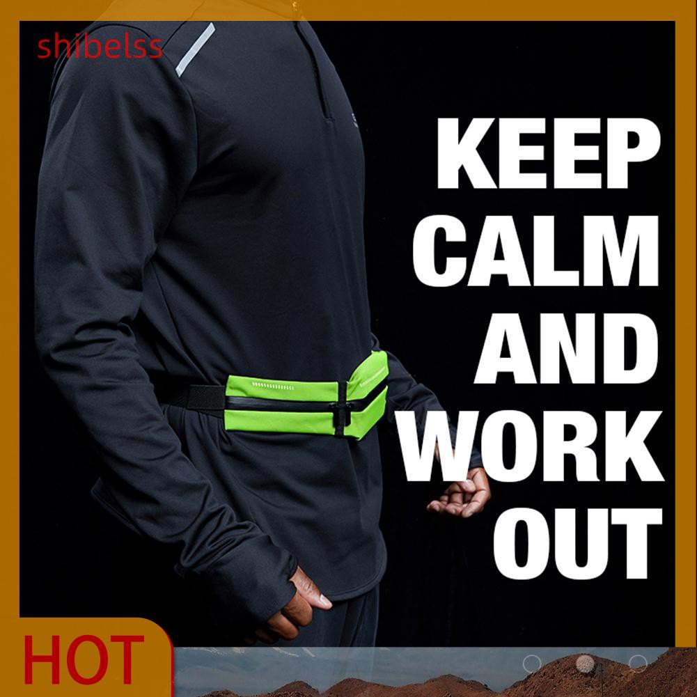 （ʚshibelss）Waist Belt Bag Waterproof Running Jogging Cycling Sports Phone Pouch Bag