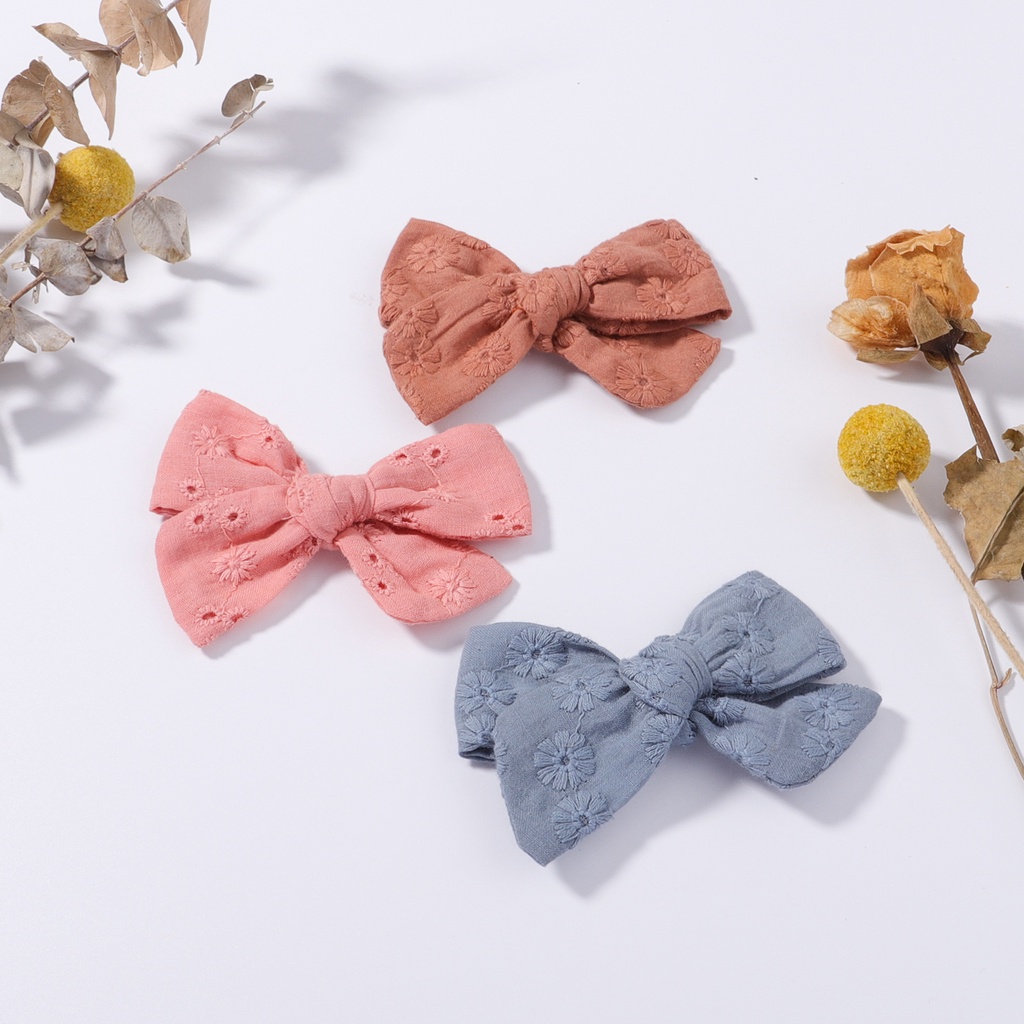 KIDSBOWS Set 2 Kẹp Tóc Đính Nơ Thời Trang Nữ Tính