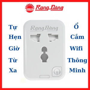 Ổ Cắm Thông Minh 16A - Ổ Cắm Wifi Rạng Đông 3500W - Chức Năng Hẹn Giờ, Điều Khiển Từ Xa Model: OC.01.WF 16A