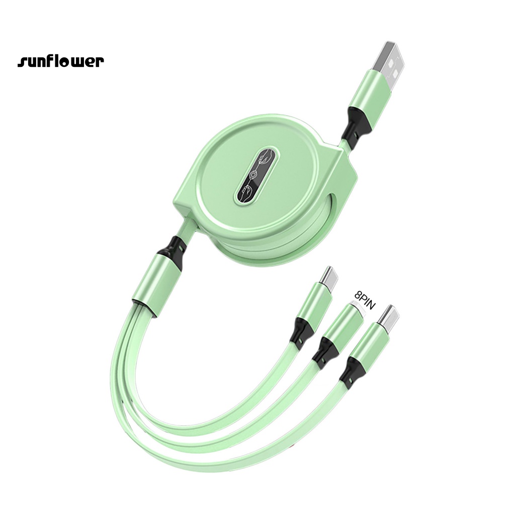 Dây cáp sạc LENOVO ba đầu 8 Pin Micro USB Type-C chất lượng cao