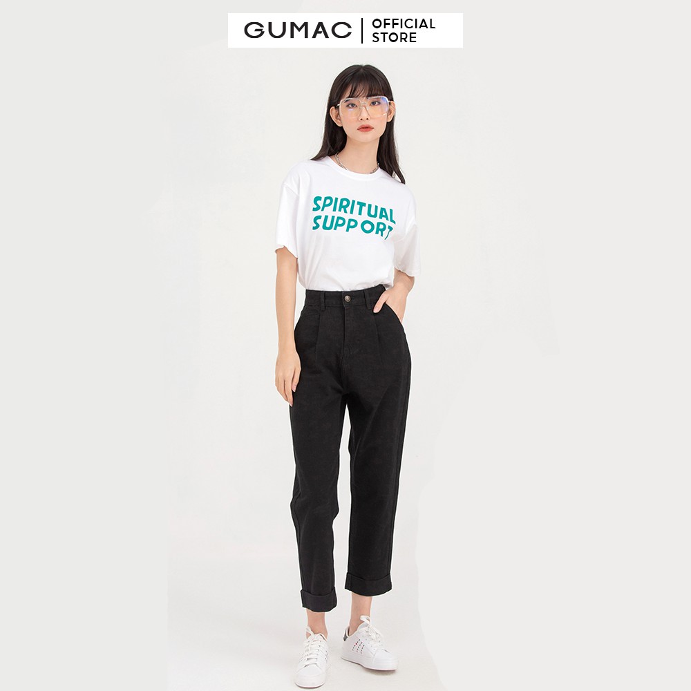 [Mã WABRGM11 giảm 10% đơn 250K] Áo thun nữ in lá phong GUMAC ATB701 | BigBuy360 - bigbuy360.vn