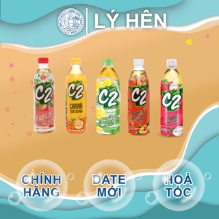 Chai Lẻ Trà Xanh C2 Đủ Vị Dâu - Chanh - Chanh Bạc Hà - Đào - Vải Nhựa 455ml Date Luôn Mới