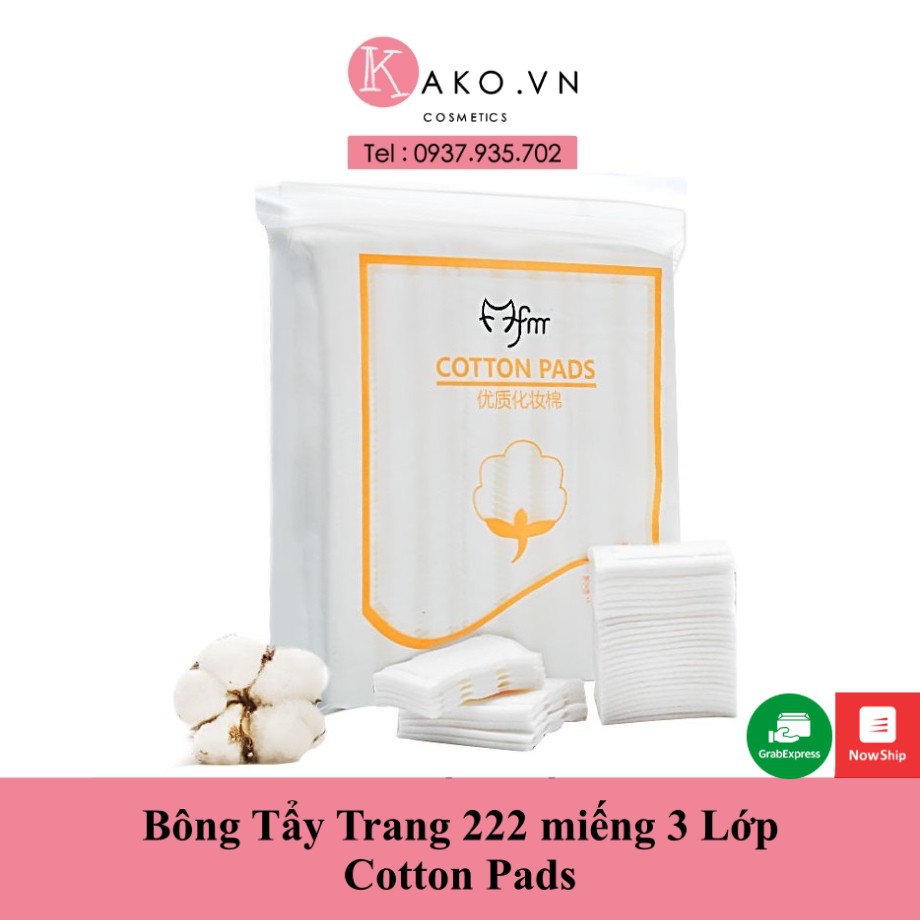 Bông Tẩy Trang 222 miếng 3 Lớp Cotton Pads