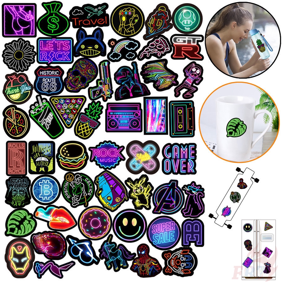 ❉ Neon Color ：VSCO Style - Series 03 JMD Cool Harajuku Graffiti Stickers ❉ 50Pcs/Set Waterproof DIY Fashion Decals Doodle Stickers