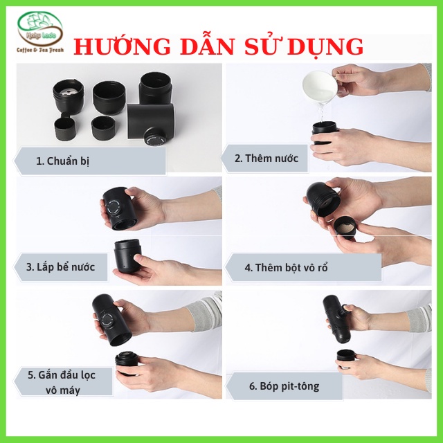 Máy Pha Cà Phê Mini Espresso YRP 2022 Hahulado Máy Pha Cafe Espresso Cầm Tay Dạng Bột - Hàng Chính Hãng