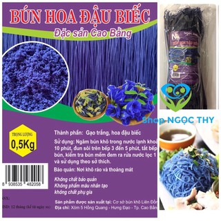 Bún hoa đậu biếc Cao Bằng 500gr, bún eatclean ăn kiêng dai ngon bổ dưỡng