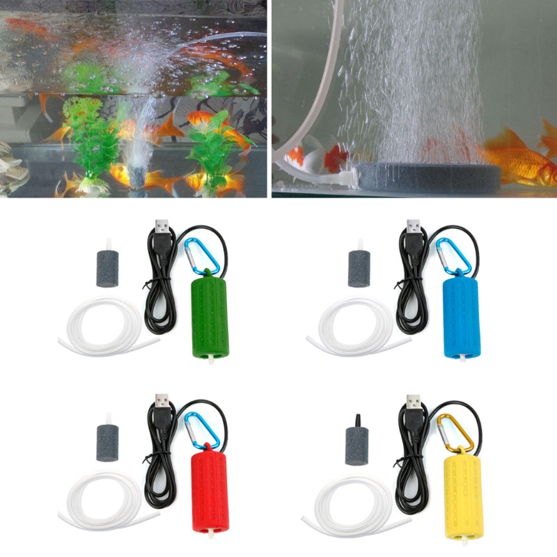 PRI* Portable Mini USB Aquarium Fish Tank Oxygen Air Pump Mute Energy Save Compressor