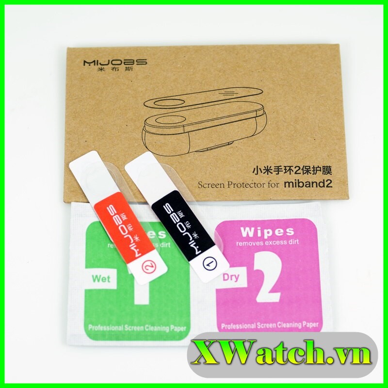 Bộ 2 dán màn chống xước Xiaomi Miband 2 - Mijobs