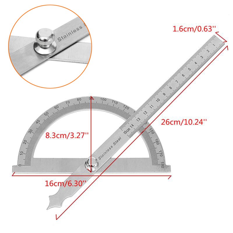 Thước đo độ vòng cung 180 độ