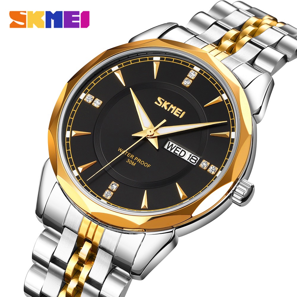 Đồng Hồ Quartz Nam Hiển Thị Ngày Chống Thấm Nước SKMEI 9268
