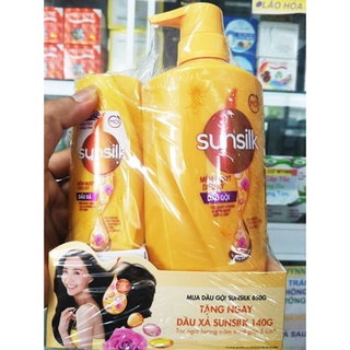 Dầu gội Sunsilk vàng 650g tặng dầu xả 140g