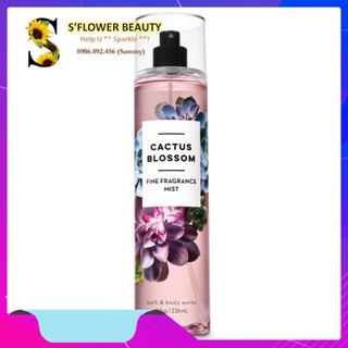 🌸Hoangngoctu 🌸 [Auth] Sản Phẩm Tắm Dưỡng Xịt Thơm Toàn Thân Lưu Hương Mịn Da Bath & Body Works Body Care - Cactus Blos