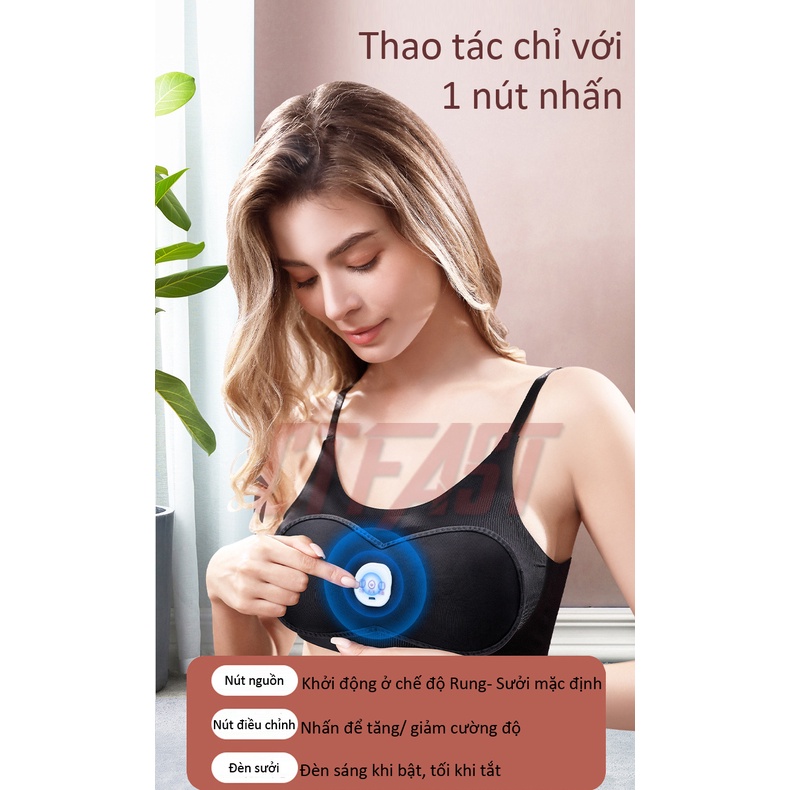 Máy massage nâng ngực thông minh CTFAST WX-006: 5 cấp độ rung và nhiệt, giảm tình trạng chảy xệ, cải thiện vòng 1