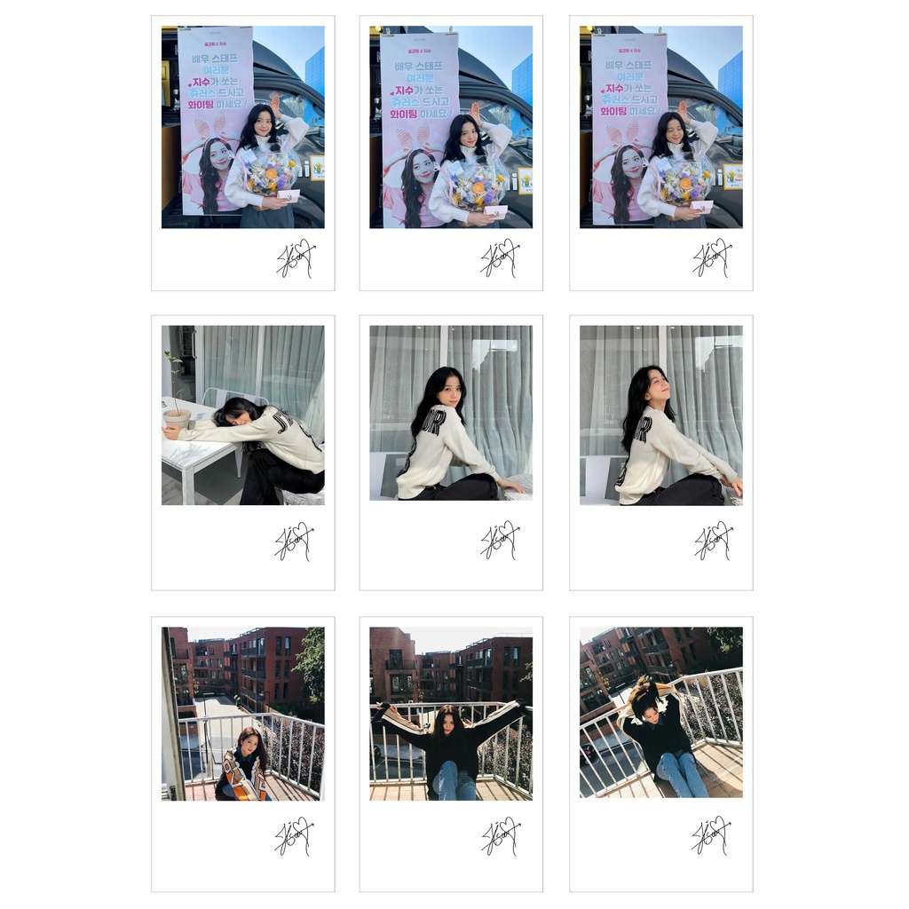 Ép Lụa] Lomo Card 36 Ảnh BLACKPINK - JISOO INSTAGRAM (có chữ ký)