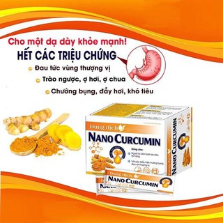 Tinh Chất Nghệ NANO CURCUMIN, hỗ trợ giảm acid dịch vị. giảm viêm loét dạ dày, tá tràng, hết ợ hơi, ợ chua, đầy hơi