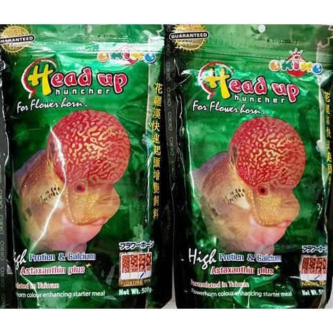 Thức Ăn lên đầu cho cá la hàn Okiko Head Up 500gram