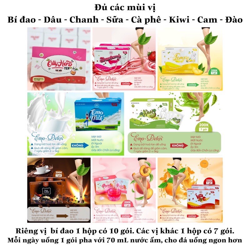 DETOX TRÁI CÂY EMOSLIM FULL 6 VỊ