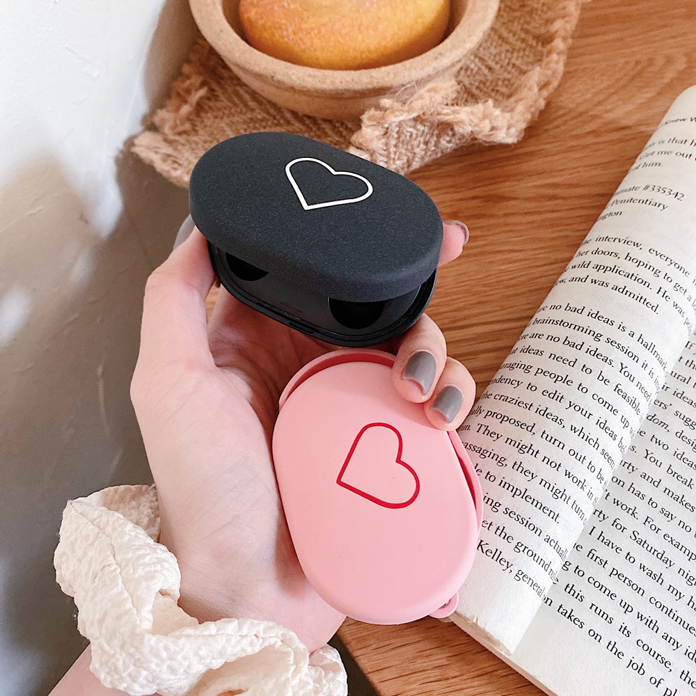 Vỏ Bảo Vệ Hộp Sạc Tai Nghe Không Dây Redmi Airdots Bằng Pc Cứng Hình Trái Tim Sáng Tạo