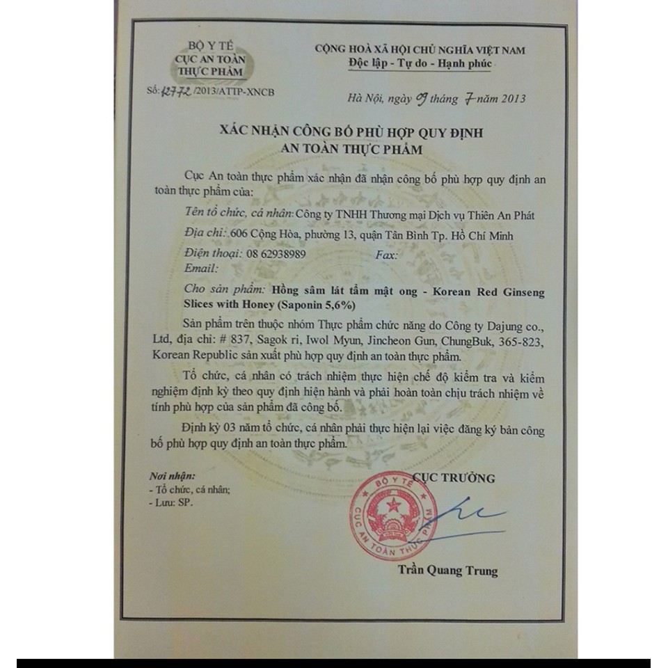 SIÊU KHUYẾN MẠI: SÂM THÁI LÁT TẨM MẬT ONG 6 NĂM TUỔI HÀN QUỐC 200GR | BigBuy360 - bigbuy360.vn