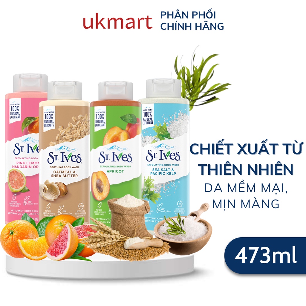Sữa Tắm St.Ives Dưỡng Da Body Wash 473ml