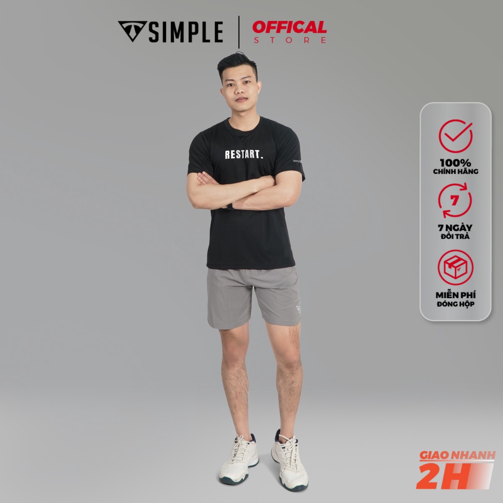 Áo Thể Thao Nam TSIMPLE cổ tròn tay ngắn tập gym vải thun lạnh thoáng mát co giãn chuẩn form MSSAHP5 | WebRaoVat - webraovat.net.vn