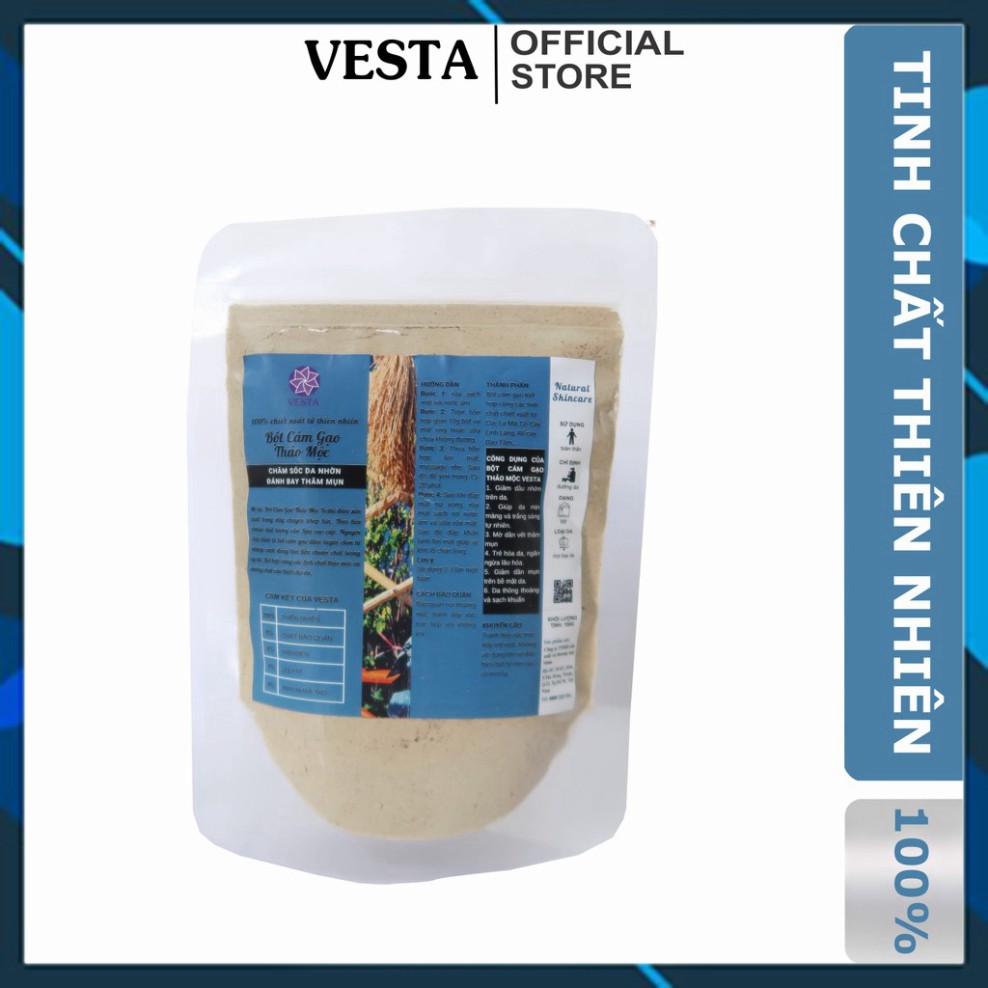HTT4 Bột Cám Gạo Thảo Mộc Nguyên Chất Vesta 100gr