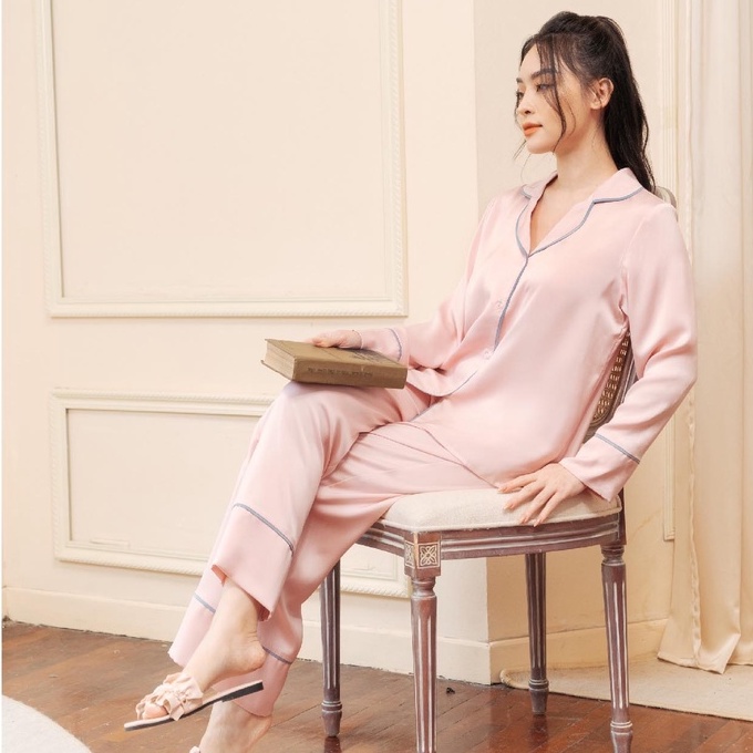 Bộ Đồ Ngủ Lụa Pijama Basic Dáng Dài Thoải Mái Lapi LPD06