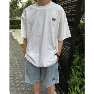 JEAN SHORTS Big Kid blue - quần short jean cạp thun ống rộng CHUỘT TRẮNG