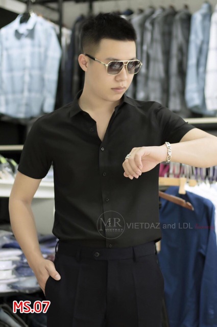 Áo sơ mi nam ngắn tay 5 màu cao cấp | BigBuy360 - bigbuy360.vn