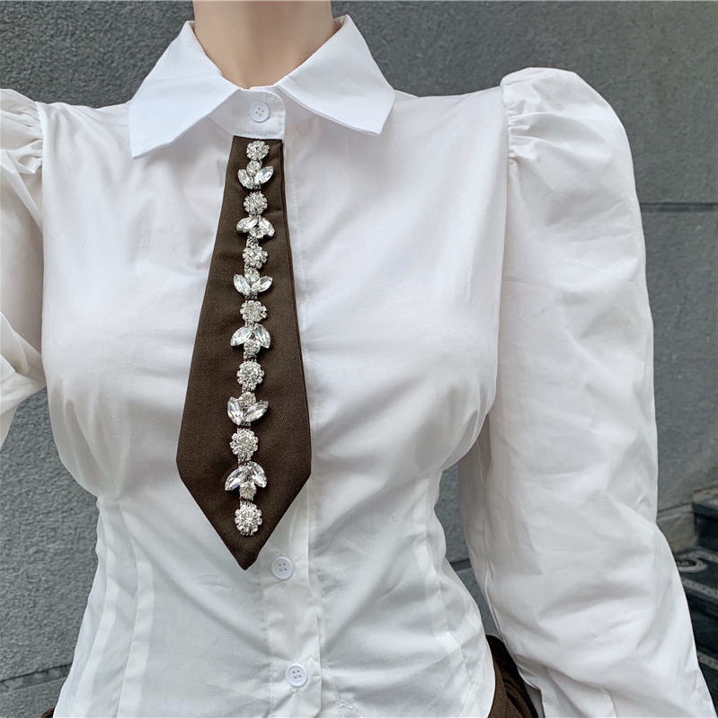 Set Áo Sơ Mi Trắng Tay Phồng + Chân Váy Xếp Ly Thiết Kế Lưng Cao Thời Trang Mùa Thu Cho Nữ (Có Bán Lẻ) | BigBuy360 - bigbuy360.vn