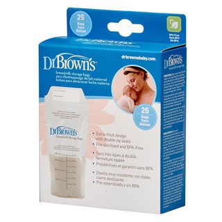 Túi trữ sữa cao cấp 180ml Dr.Brown's BPA Free (25 túi)