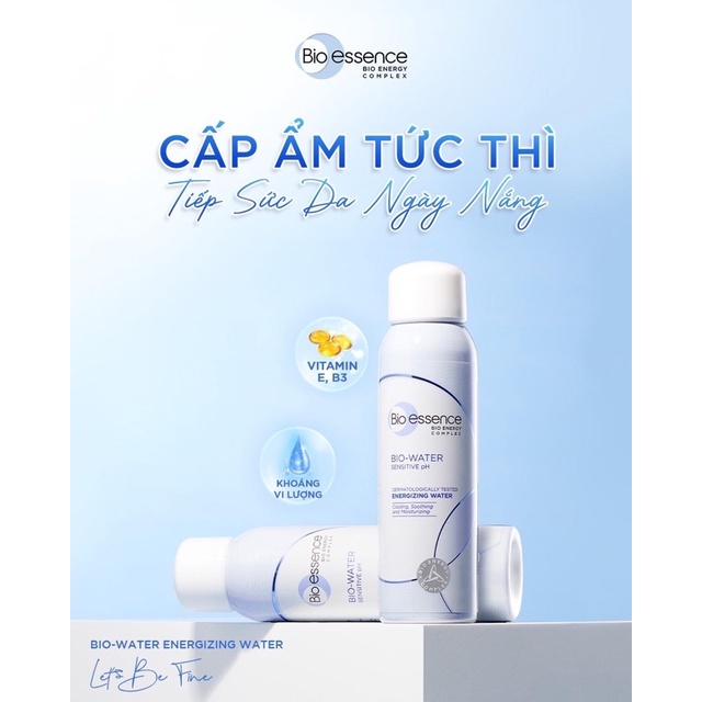 Combo 2 nước xịt khoáng Bio-Water Energizing Water 100ml/chai cấp ẩm nhẹ dịu