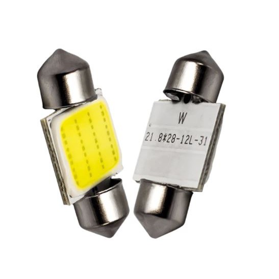 (Festoon COB 12v-24v) Bóng đèn led trần ô tô 31mm 36mm 39mm 41mm siêu sáng